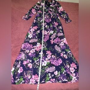 Shelby & Palmer Floral Dress with Purple and Pink Accents